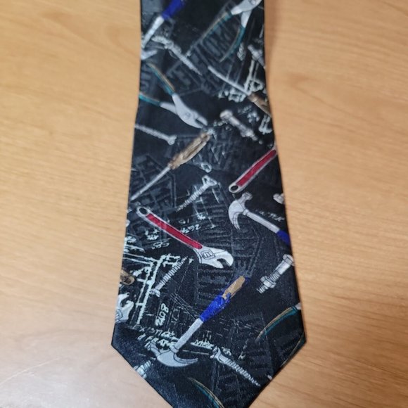 Home Improvement Tool Time TV Show Neck Tie Vintage 1990s Tim Allen/Al Borland - Picture 3 of 7